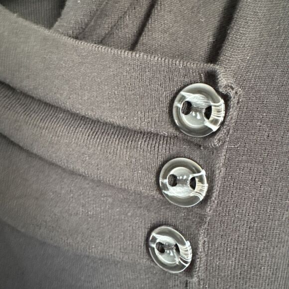 Habitat Knit Top Womens Large Black Whimsigoth Cottagecore Grunge Office Preppy - Picture 3 of 9